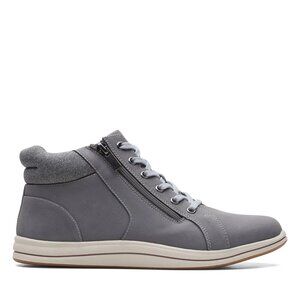 Clarks Breeze Glide Lace-Up Sneakers Dark Grey 8W Cushion Soft MSRP $99